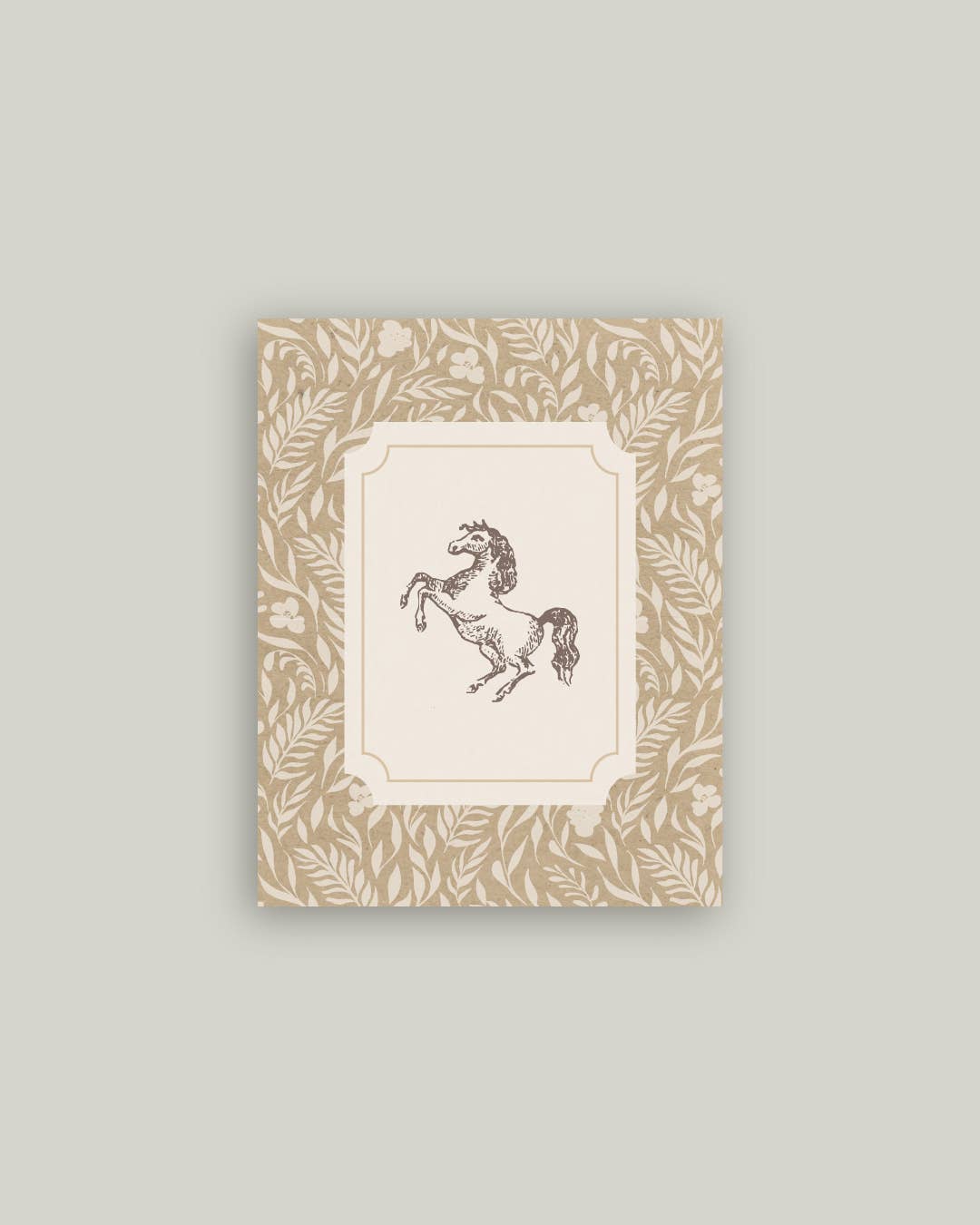 Horse Brown Print Antique Artist Board
