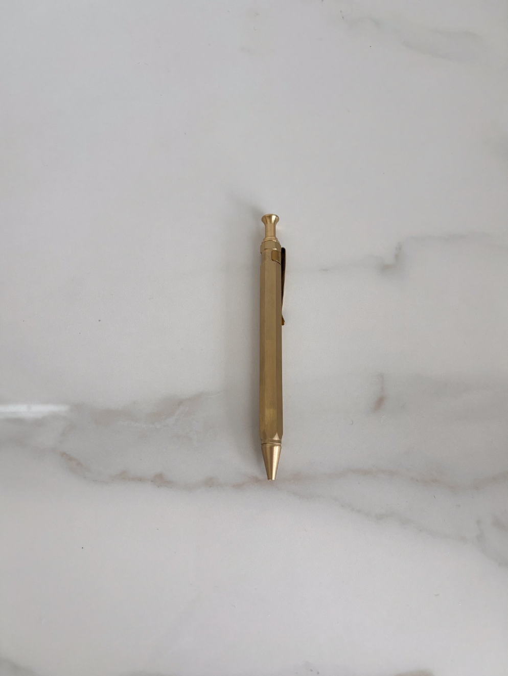Hexagon Brass Ballpoint Pen