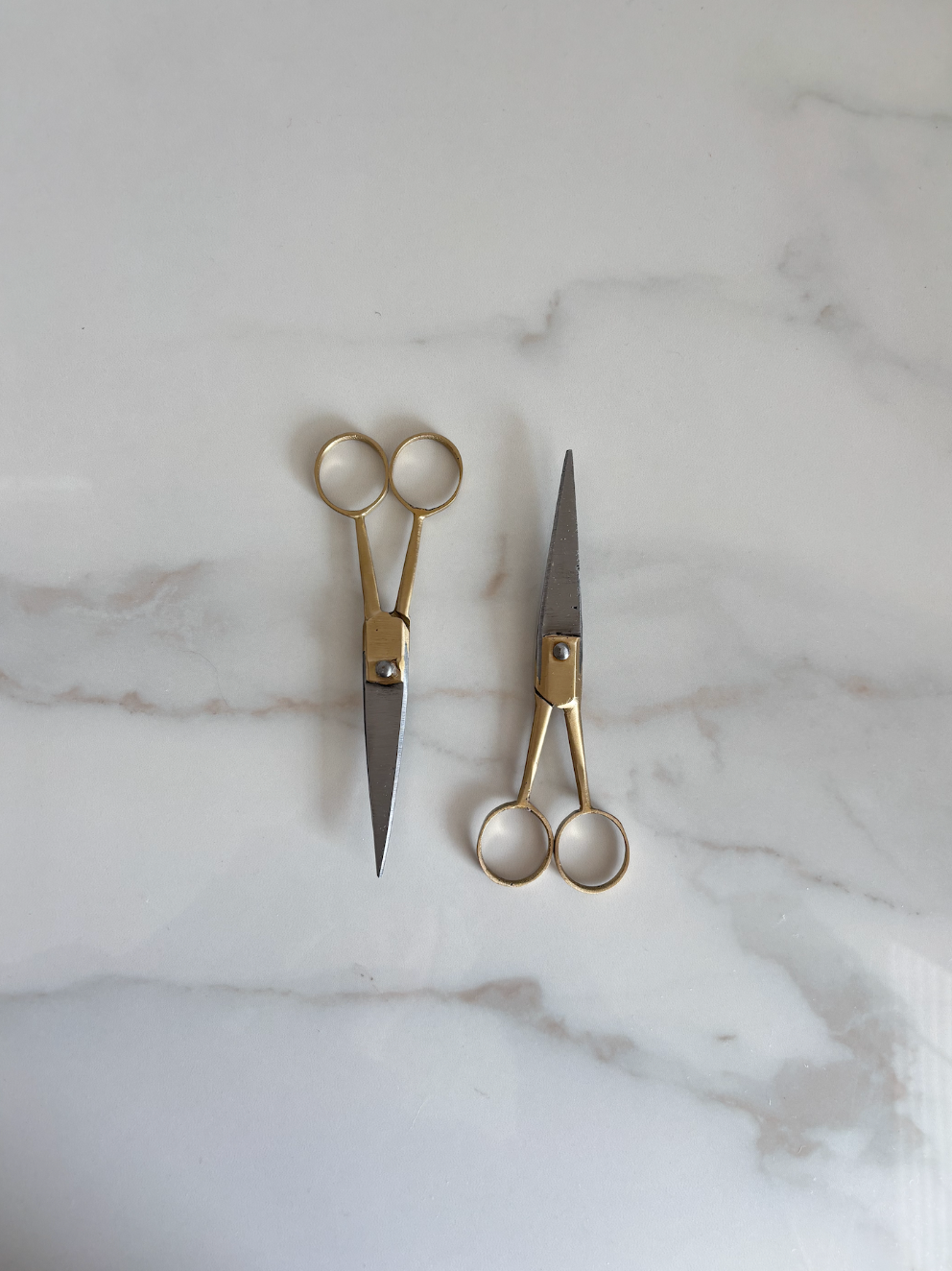 Brass and Stainless Steel Scissors