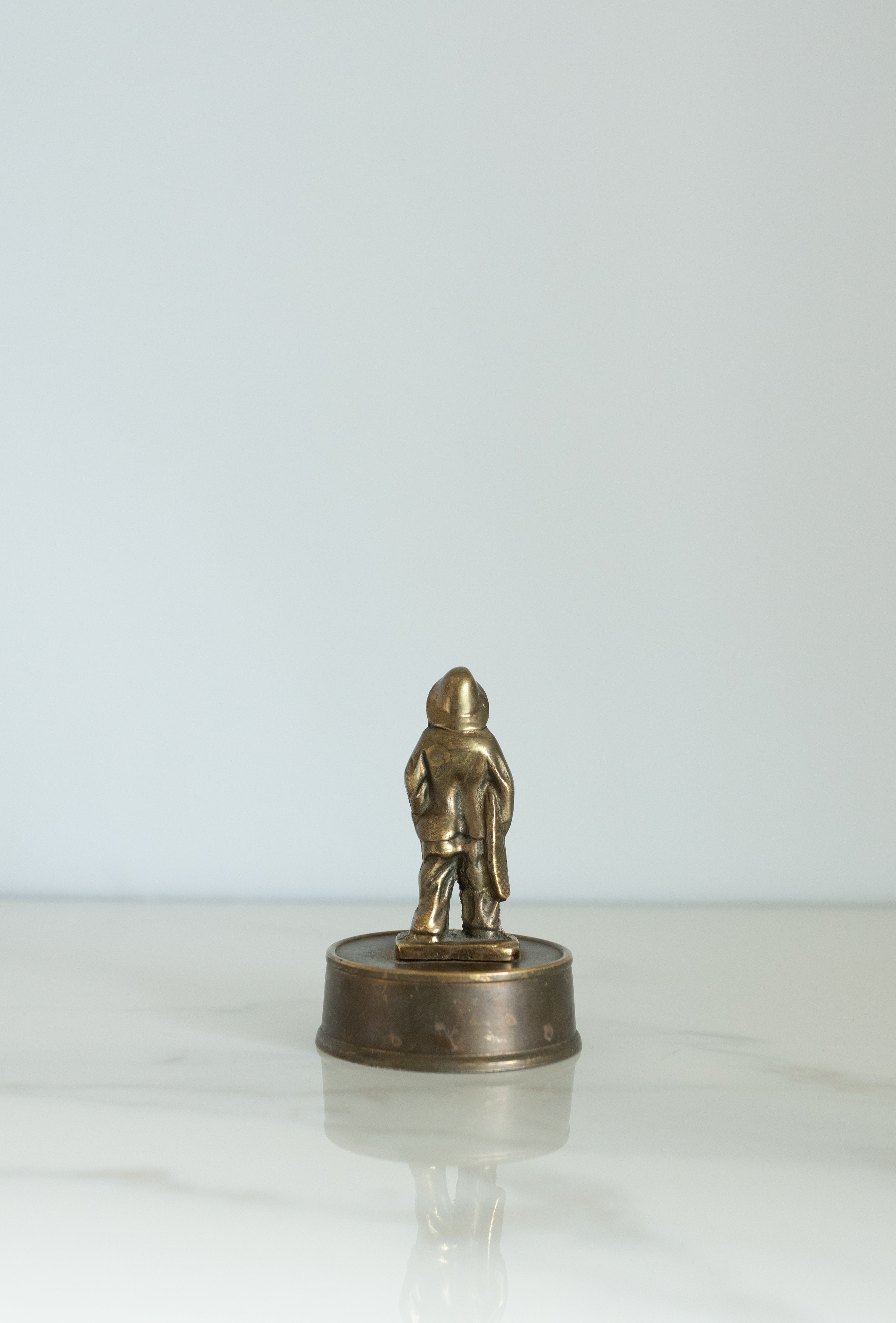 Brass Fisherman Paperweight