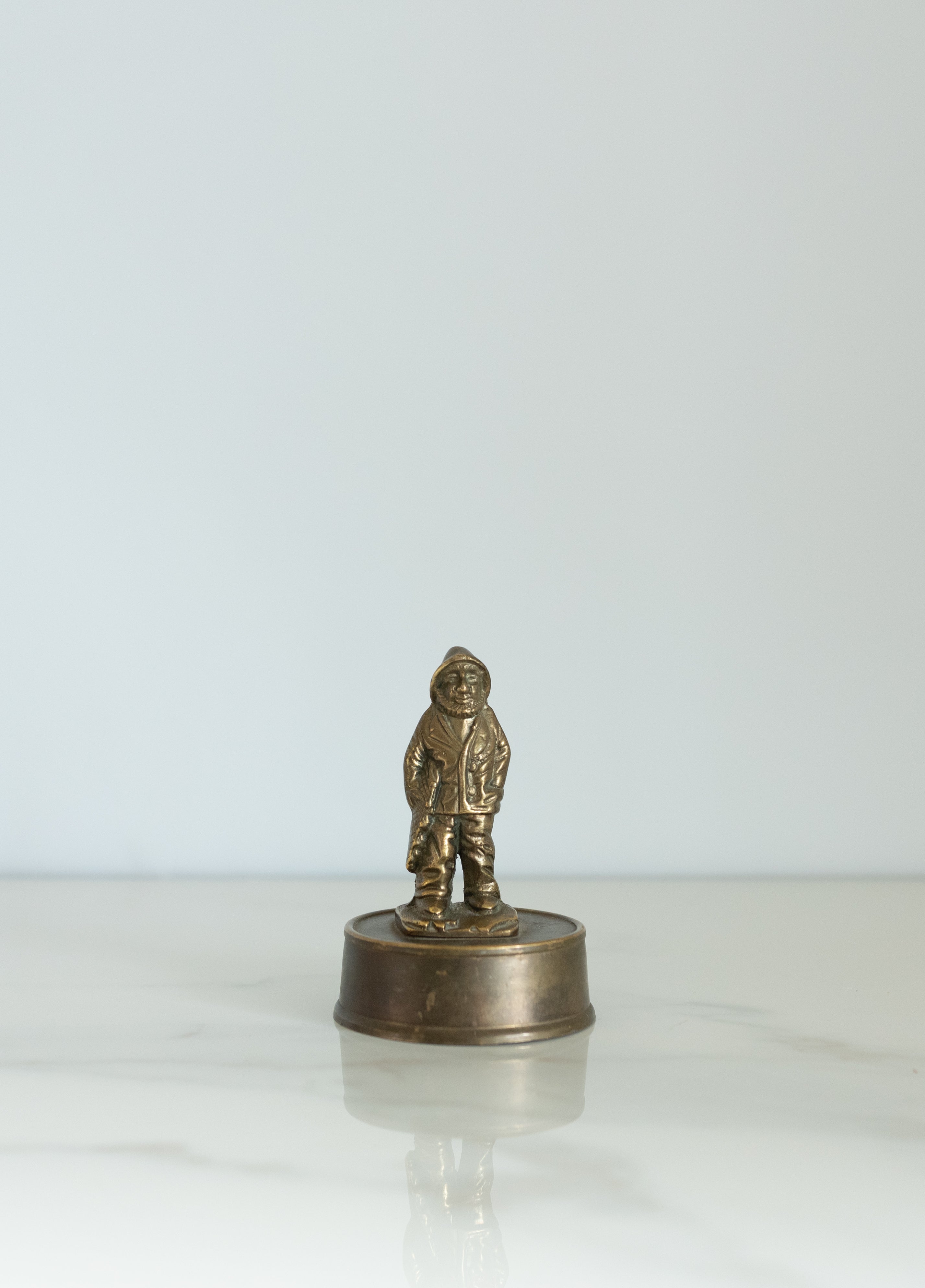 Brass Fisherman Paperweight